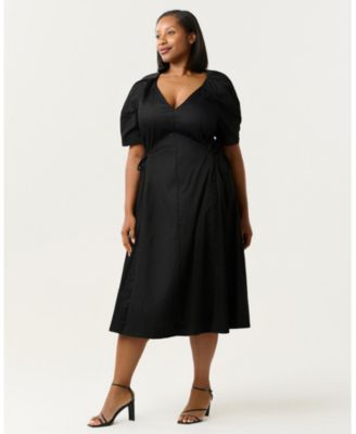 Plus Size Kyah Cotton Midi Dress