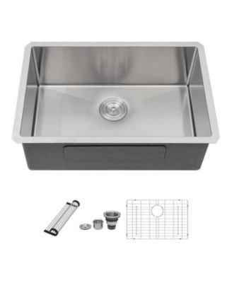 26x18x10inch Undermount Kitchen Sink Single Bowl Stainless Steel 16 Gauge Deep Basin