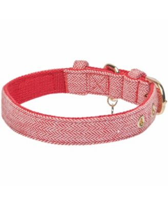 Textured Tweed Dog Collar With Detachable Bowtie Accessory