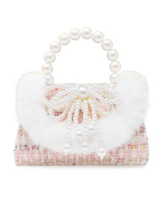 Girls Pearl Ribbon Handbag