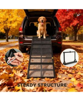 Folding Portable Dog Ramp Extra Long and Wide Dog Car Ramp in Black