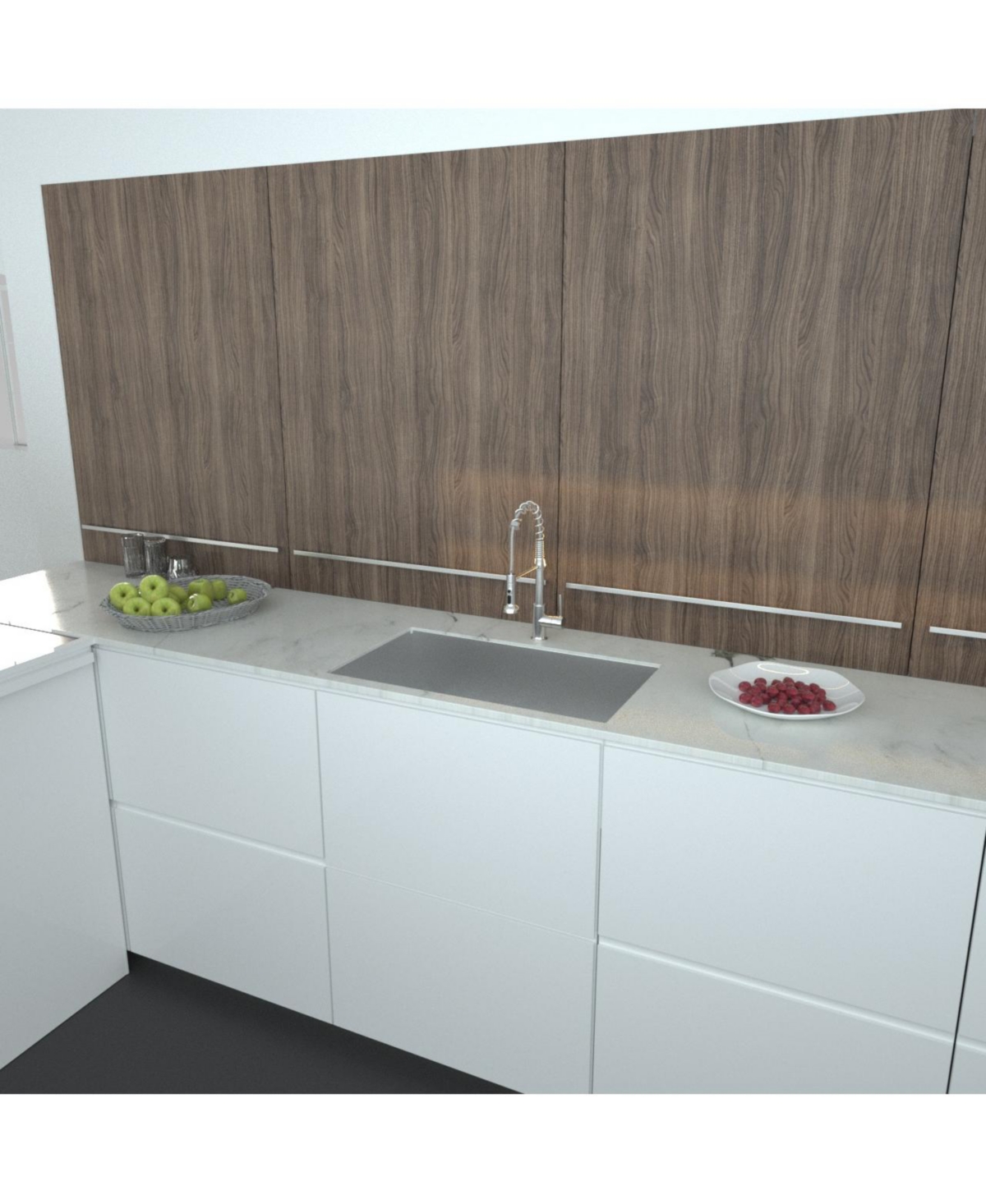 flynama 32x19x9inch Undermount Kitchen Sink Single Bowl Stainless Steel 16 Gauge Deep Basin