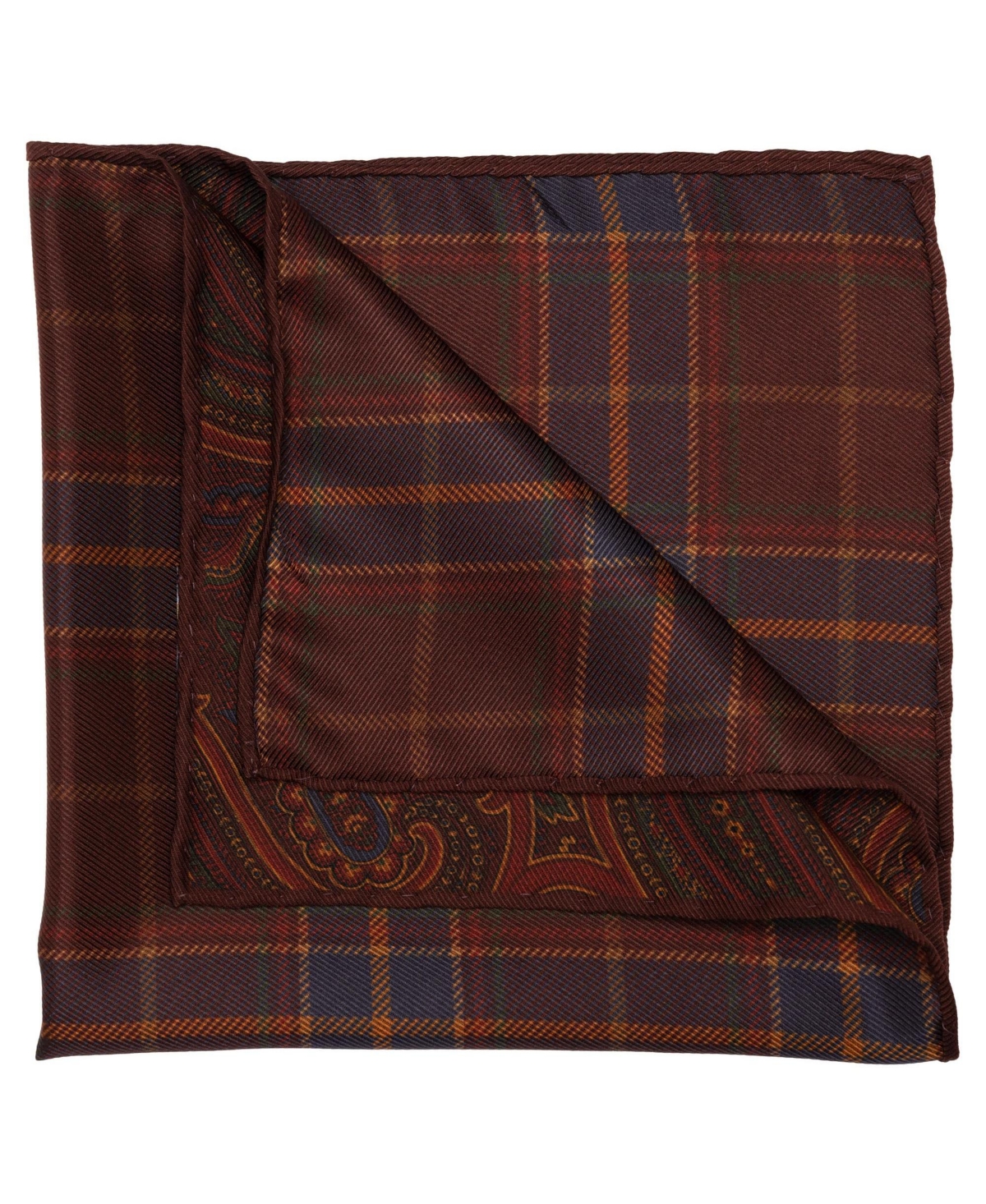 Elizabetta Men's Positano - Double Sided Silk Pocket Square for Men