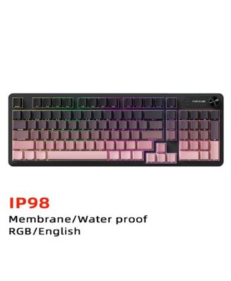 Mechanical Feel Waterproof Keyboard, Gaming & Office Wired Keyboard with Side-printed PBT Keycaps