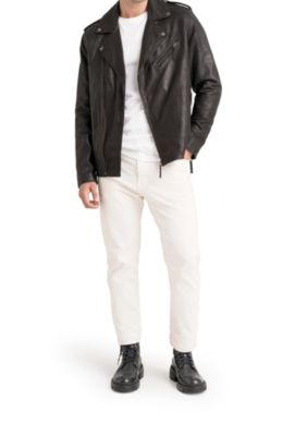 Women's Capri Leather Semi-Fitted Biker Jacket