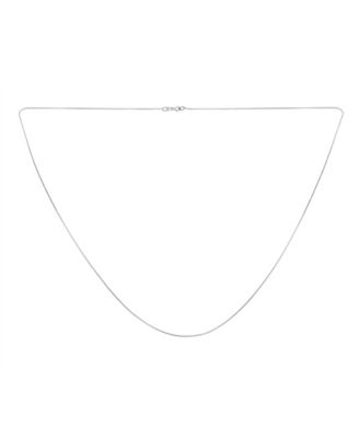 Classic Ultra Thin 0.5MM 14K Gold Box Chain Necklace Made In Italy 16 Inch