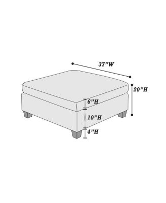 Modular Sectional 9 Piece Set in Chenille Fabric
