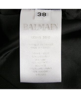 Women's Black Crepe Double Breasted Mini Dress