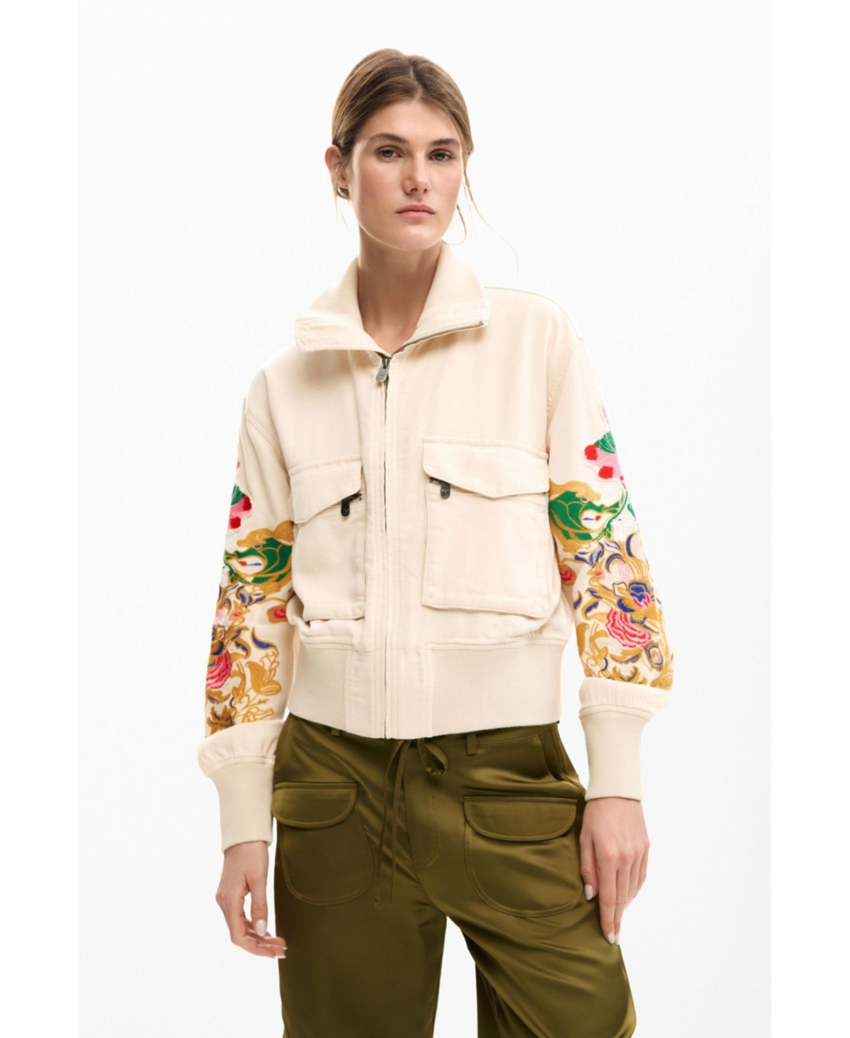 Desigual Women's Patch jacket with flowers