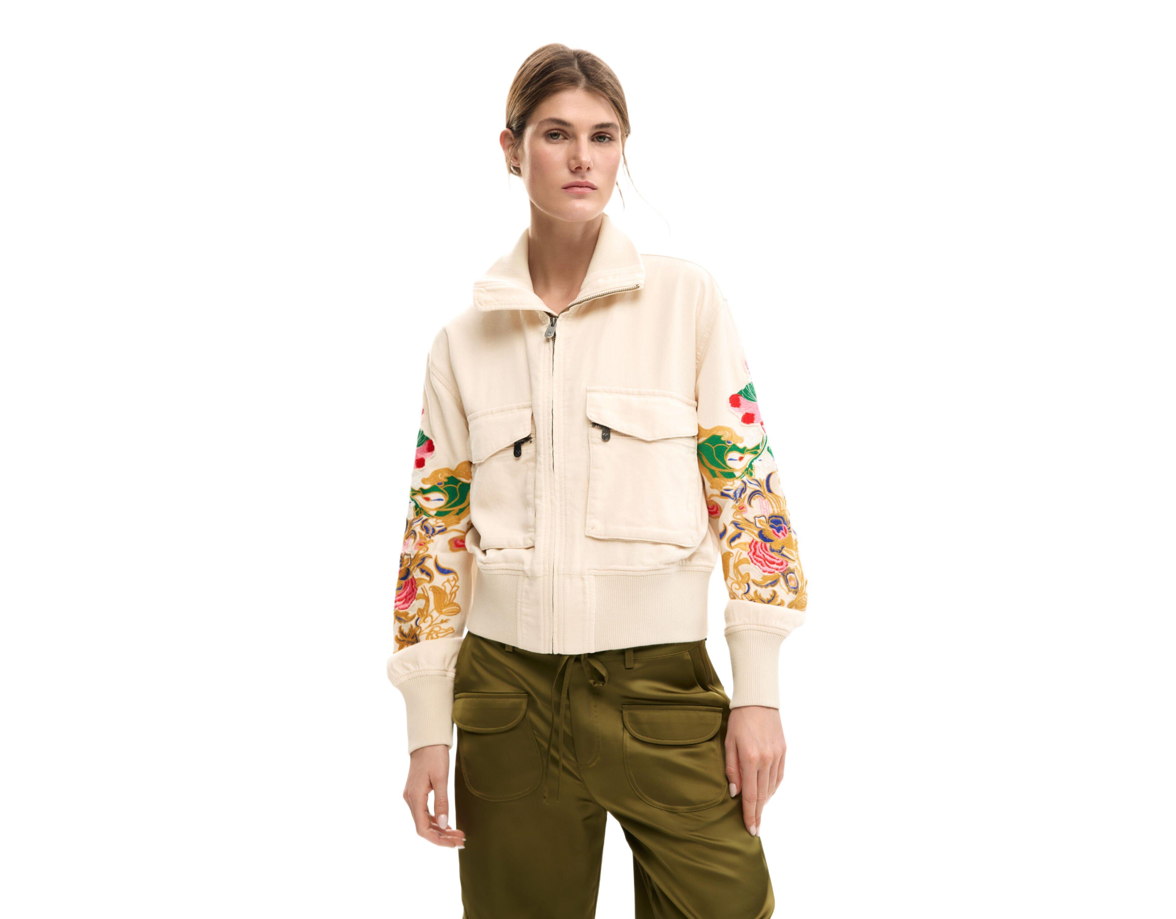 Desigual Women's Patch jacket with flowers