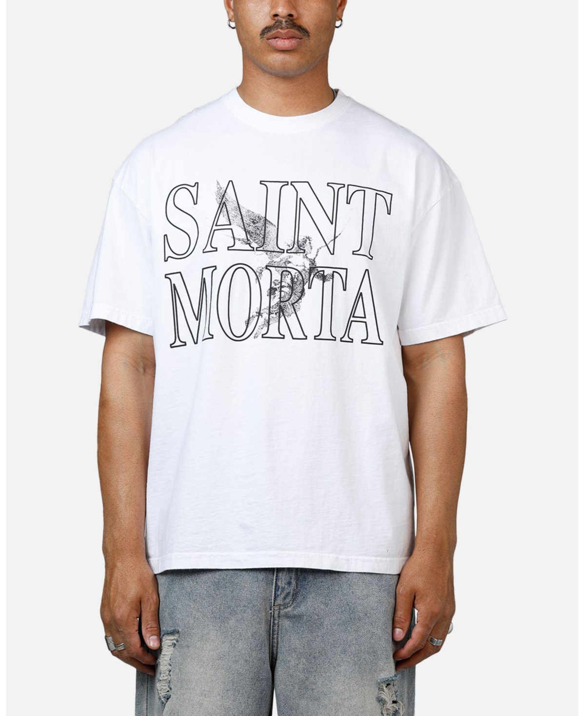 Saint Morta Men's Angelic Drop Shoulder T-Shirt White