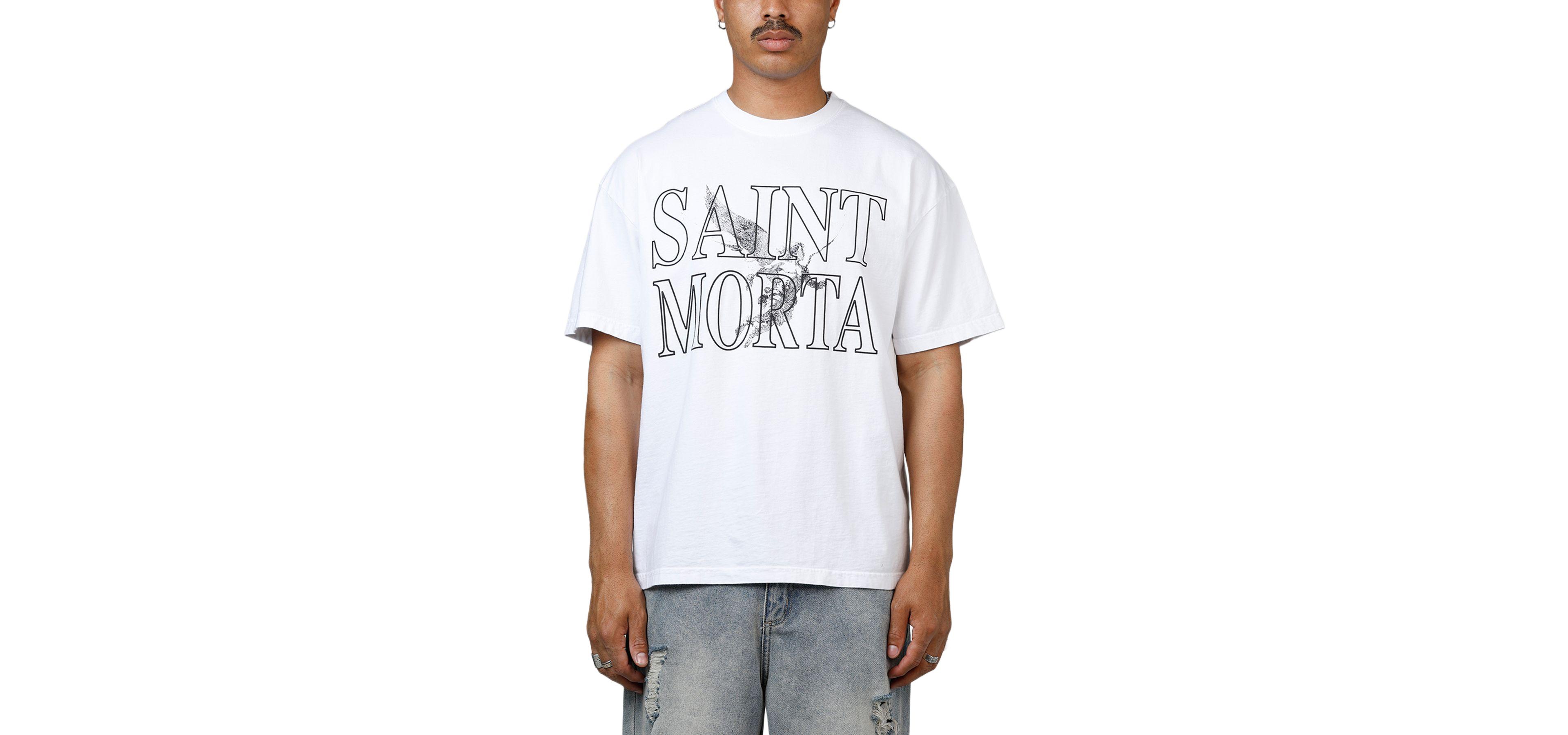 Saint Morta Men's Angelic Drop Shoulder T-Shirt White