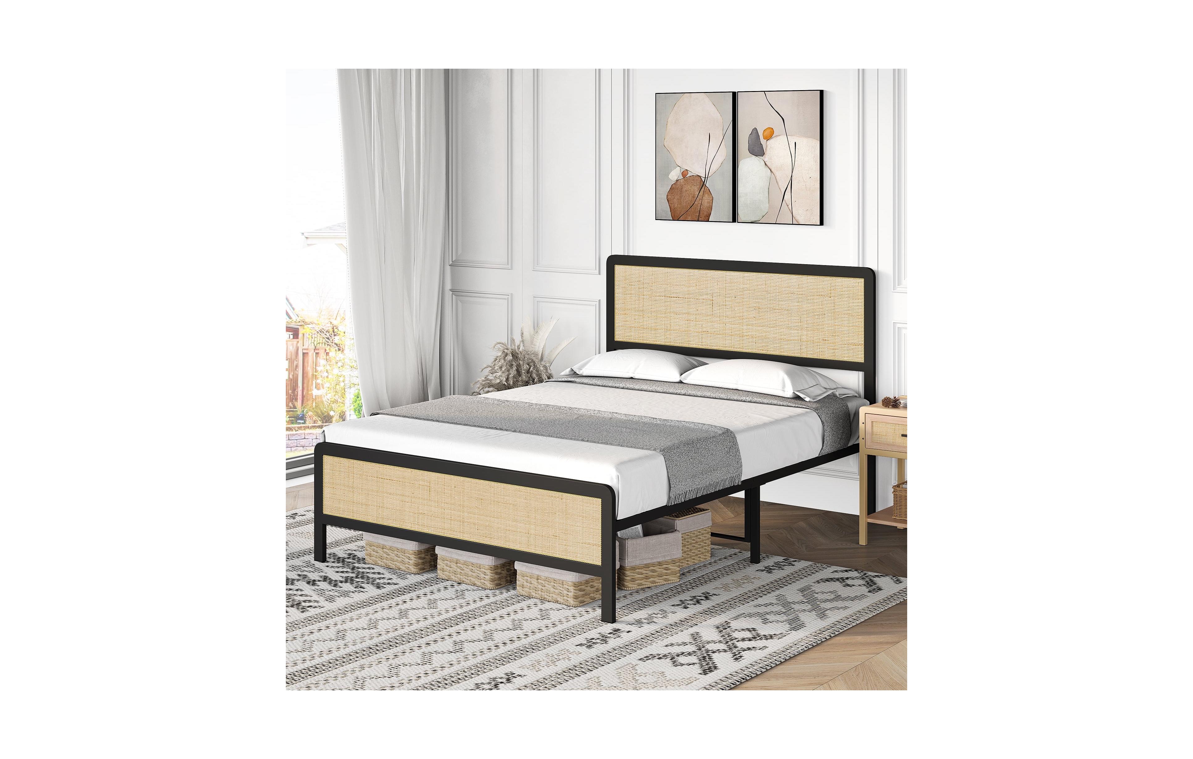 gaomon Easy Assembly Queen Size Platform Bed Frame Space Saving, for Living Room, Guest Room