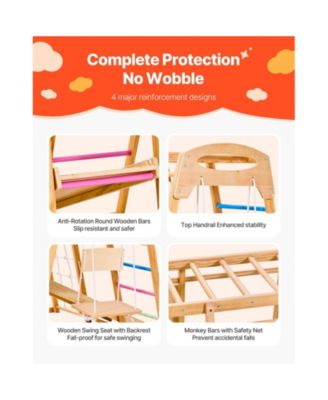 9-in-1 Toddler Indoor Jungle Gym with Climbing and Play Features