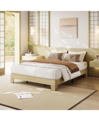 Easy Assembly Queen Platform Bed Frame Space Saving, for Living Room, Guest Room - 24