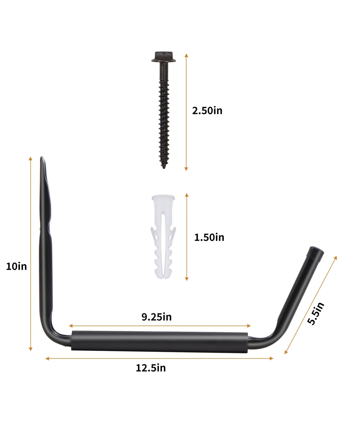 Lugo Steel Hooks Heavy Duty Storage, 4 Pc