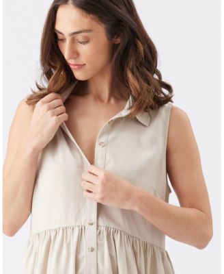 Maternity Ripe Chloe Tencel Dress Sand