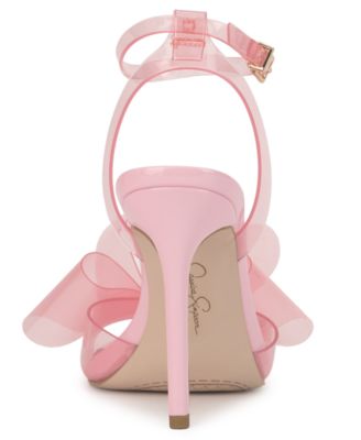 Women's Olivine Vinyl Bow Stiletto Dress Sandals