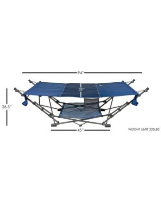 Outdoor/Indoor Full-Sized Portable Folding Hammock, Blue
