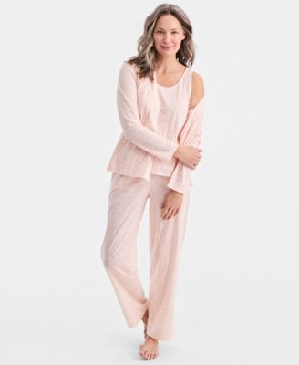 Women's 3-Piece Cotton Pajama Set