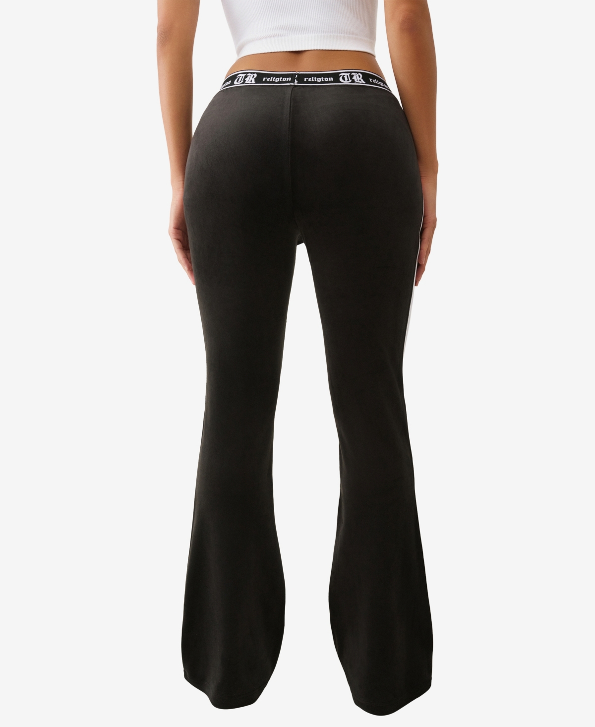 True Religion Women's Velour Bootcut Track Pants