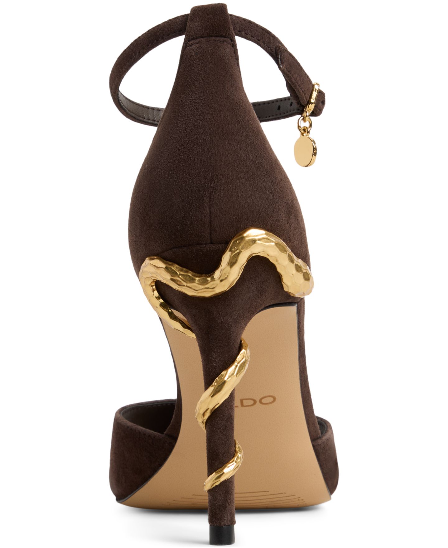 Женские сандалии ALDO Medeza Adjustable Strap Dress Sandals, цвет: Тёмный коричневый замшевый — фото 3