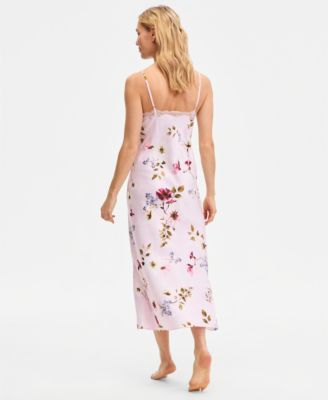 Women's Lace-Trim Satin Nightgown