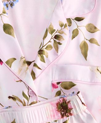 Women's Stretch Satin Short-Sleeve Pajama Set