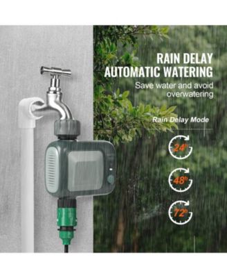 WiFi Sprinkler Timer, Single Outlet Smart Hose Faucet Timer with Brass Inlet, 2.4GHz WiFi/Bluetooth App Control, IPX6