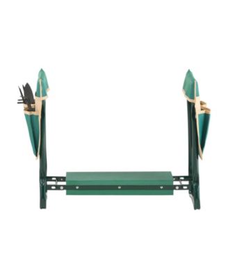 Garden Kneeler & Seat, 6" Wide Kneeling Pad, Heavy-Duty Folding Garden Stool with 2 Tool Bags, Portable Garden Bench