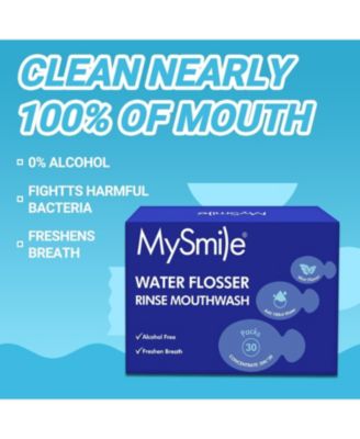 LP221 Cordless UVC Sterilizable Water Flosser with 30 Concentrate Mouthwash Pods Bundle