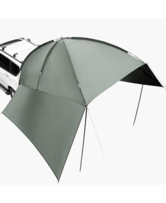 Vehicle Awning, 10' x 7' Shade Coverage Car Side Awning, PU2000mm UV50+ with Extended Side Canopies and Portable Storage Bag