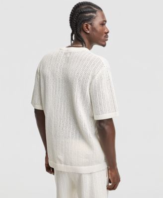 Men's Relaxed-Fit Rio Crewneck Short-Sleeve Sweater