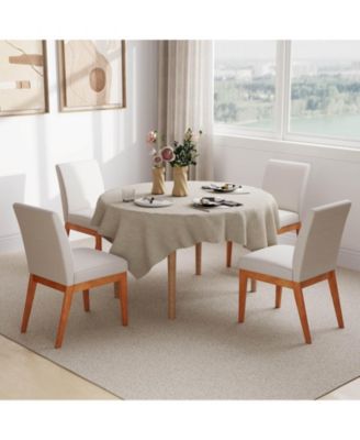 Modern Kitchen Chair Dining Chair with Rubber Wood Legs & Padded Seat