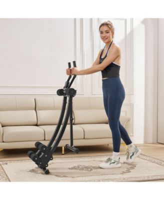 Dual-Track AB Workout Machine, Foldable Adjustable Ab & Core Trainer, 440 lb Weight Capacity, Home Gym Ab Cruncher