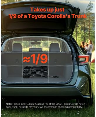 Collapsible Folding Wagon Cart, 120L Capacity, 225 lb Load, All-Terrain Wheels, Adjustable Handle, Outdoor Utility Cart, Black