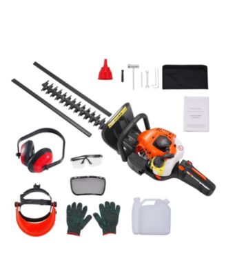 23.2" 26CC 2-Cycle Gas Hedge Trimmer, Dual-Sided Dual-Action Blade, 180&deg; Adjustable Head, Handheld Trimmer for Shrubs