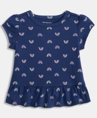 Baby Girls' (3-24) Rainbow Peplum T-Shirt