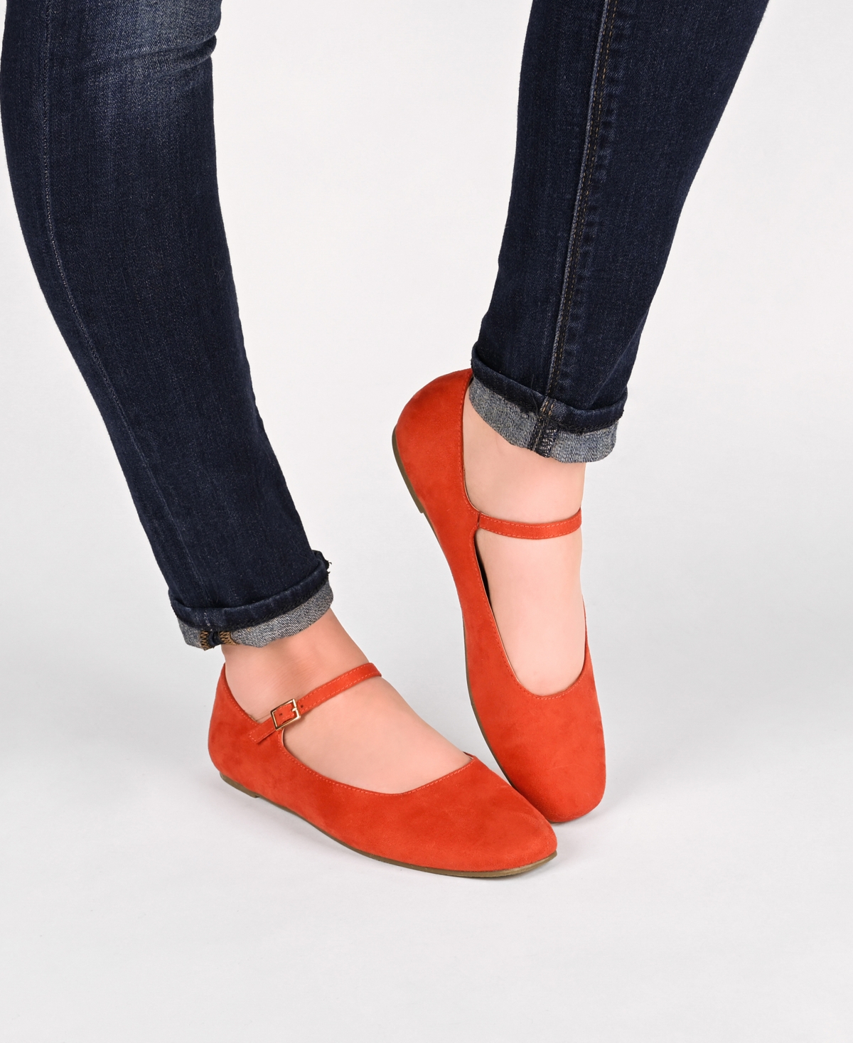 Journee Collection Women's Carrie Square Toe Mary Jane Flats