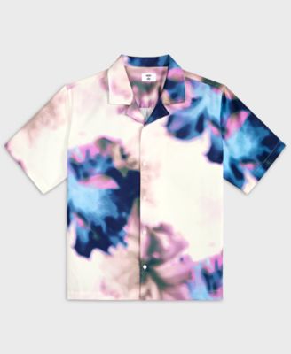Men's Relaxed-Fit Spray Tie Dye Short-Sleeve Shirt