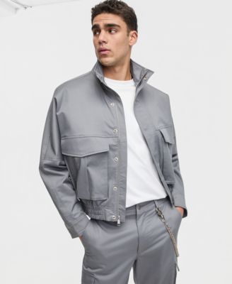 Men's Relaxed-Fit Stretch Twill Utility Jacket