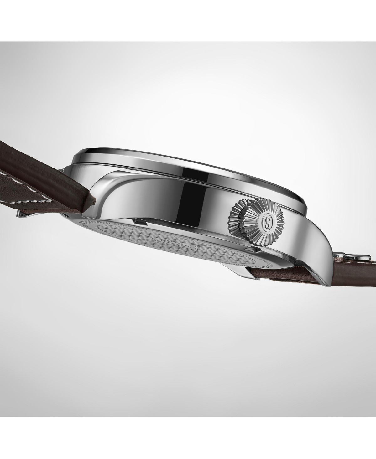 Мужские часы-пилот Stuhrling Airman 4078 на кожаном ремешке 43мм — фото 4