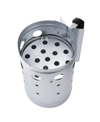 4 lbs Charcoal Chimney Starter, Heavy Duty BBQ Steel Chimney Starter for Charcoal Grill and Barbecues, Silver
