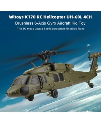 UH-60L Black Hawk RC Helicopter, 2.4G 4-Channel with Brushless Motor & 6-Axis Auto Hover