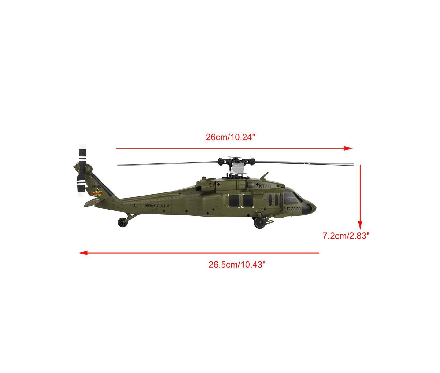 Детская игрушка Bruce & Shark UH-60L Black Hawk 4-Channel Brushless Motor 6-Axis Auto Hover RC Helicopter, цвет: Зелёный — фото 9
