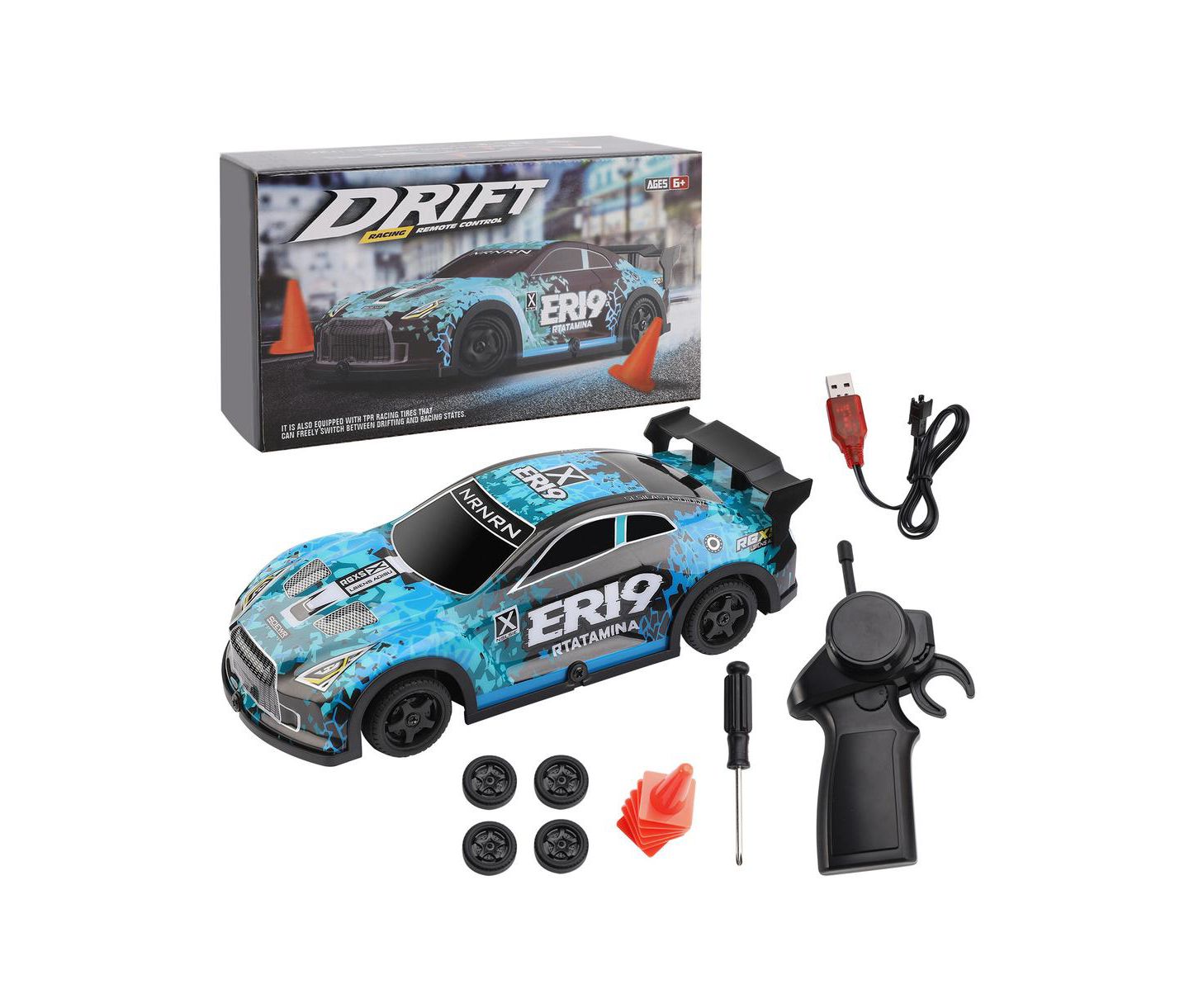 Детская игрушка Bruce & Shark 1:22 Scale 4WD Speed & Drift RC Car, цвет: Синий — фото 1