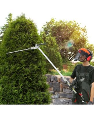 15.7" 26CC 2-Cycle Gas Hedge Trimmer, Dual-Sided Dual-Action Blade, 270° Adjustable Trimmer Head, Pole Hedge Trimmer
