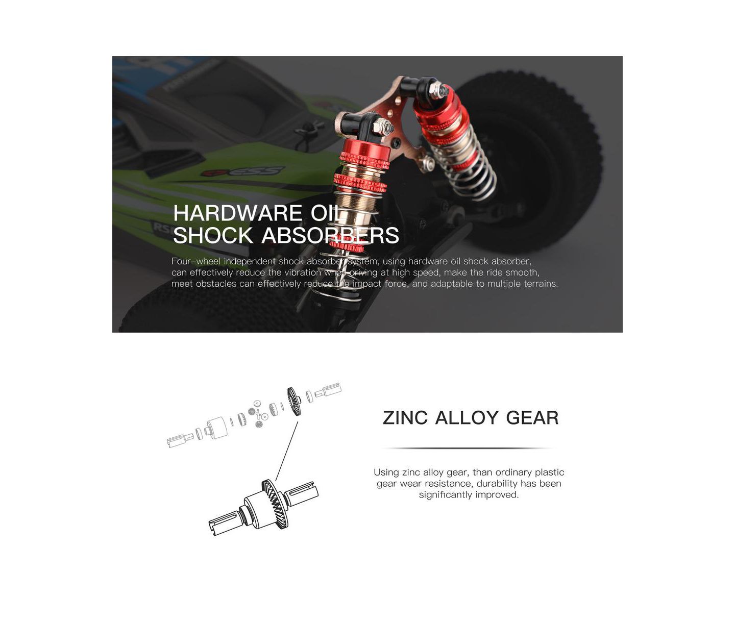 Детская игрушка Bruce & Shark 1:14 Scale 37 Mph High-Speed 4WD Off-Road Monster Truck RC Car, цвет: Зелёный — фото 4