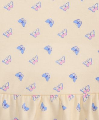 Toddler Girls' 2T-4T Mix and Match Butterfly-Print Peplum T-Shirt