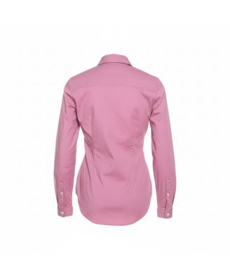 Women's Brit Pink Stretch Cotton Button Front Shirt